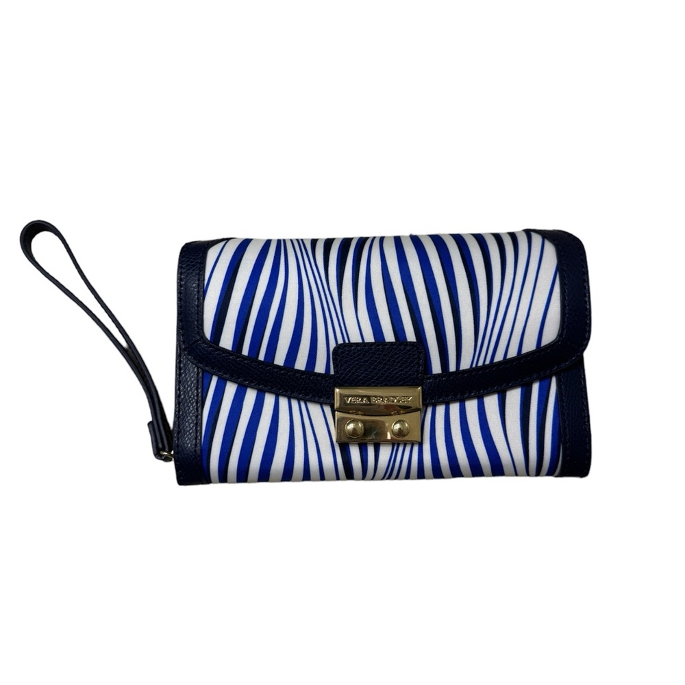 Vera Bradley Ultimate Wristlet Wallet - Wavy Stripe - Navy Blue & White - NWT